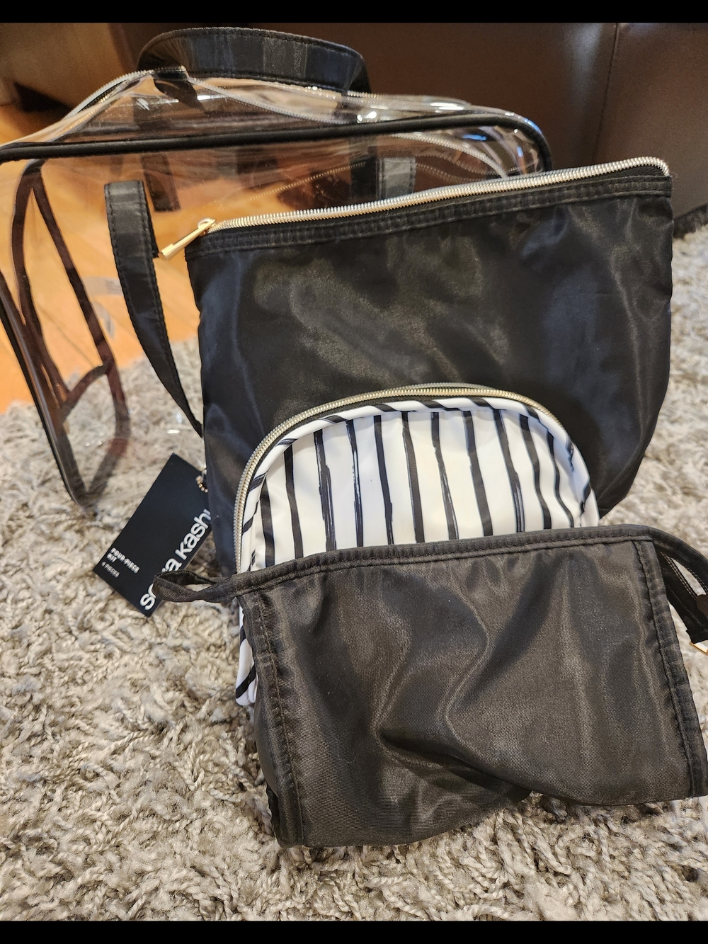 Sonia Kashuk Cosmetic/Tolietry Set with Clear Carry Case